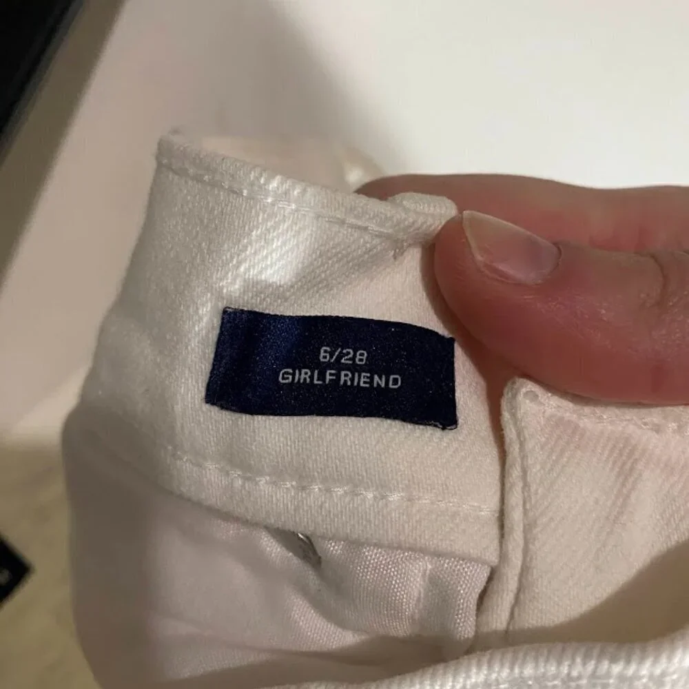GAP Denim Girlfriend White Pants
